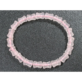 Ice Rose Quartz bone beads bracelet Ice Rose Quartz bone beads bracelet