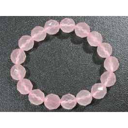 Rose Quartz faceted round beads bracelet Rose Quartz faceted round beads bracelet