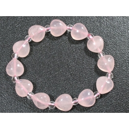 Rose Quartz heart beads bracelet Rose Quartz heart beads bracelet