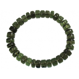 Moldavite barrel beads bracelet Moldavite barrel beads bracelet