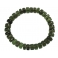 Moldavite barrel beads bracelet