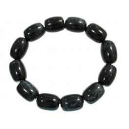 Blue Tiger's Eye barrel beads Bracelet Blue Tiger's Eye barrel beads Bracelet