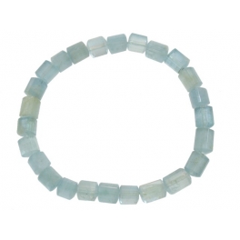Aquamarine faceted barrel beads bracelet Aquamarine faceted barrel beads bracelet