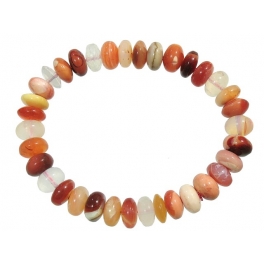 Fire Opal flat beads bracelet Fire Opal flat beads bracelet