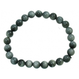 Gray Tiger's Eye barrel beads Bracelet Gray Tiger's Eye barrel beads Bracelet