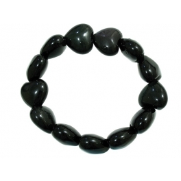 Rainbow obsidian heart beads bracelet