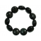 Rainbow obsidian flat round beads bracelet