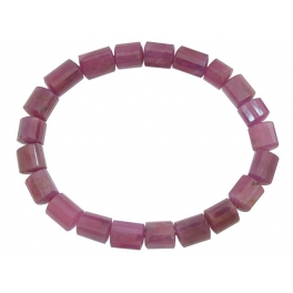 Ruby faceted barrel beads bracelet Ruby faceted barrel beads bracelet