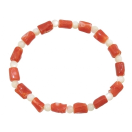 Red coral irregular beads bracelet Red coral irregular beads bracelet