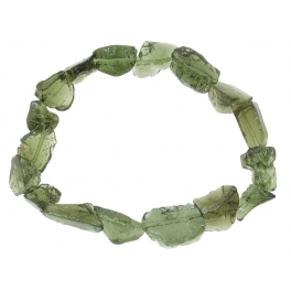 Moldavite natural raw beads bracelet Moldavite natural raw beads bracelet
