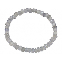 Iolite faceted flat beads bracelet
