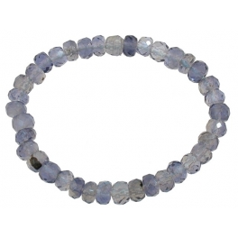 Iolite faceted flat beads bracelet Iolite faceted flat beads bracelet