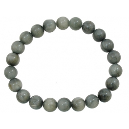 Gray Tiger's Eye round beads Bracelet
