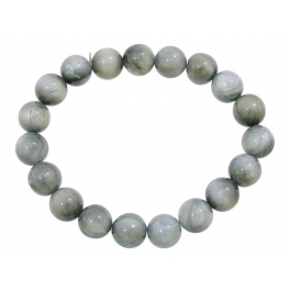 Gray Tiger's Eye round beads Bracelet