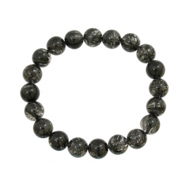 Black Tourmaline Quartz round beads bracelet Black Tourmaline Quartz round beads bracelet