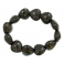 Rainbow obsidian heart beads bracelet