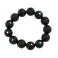 Black Onyx faceted round beads bracelet