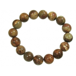 Petrified Wood round beads bracelet Petrified Wood round beads bracelet