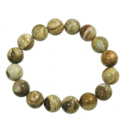 Petrified Wood round beads bracelet Petrified Wood round beads bracelet