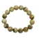 Petrified Wood round beads bracelet