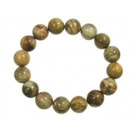 Petrified Wood round beads bracelet Petrified Wood round beads bracelet