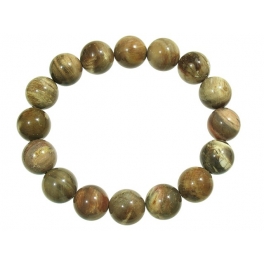 Petrified Wood round beads bracelet Petrified Wood round beads bracelet