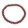 Ruby flat beads bracelet