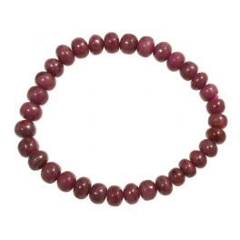 Ruby flat beads bracelet Ruby flat beads bracelet
