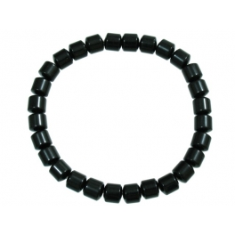 Black Tektite barrel shaped beads bracelet Black Tektite barrel shaped beads bracelet