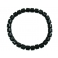 Black Tektite barrel shaped beads bracelet