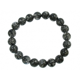 Black Tourmaline Quartz round beads bracelet Black Tourmaline Quartz round beads bracelet