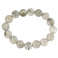 Silver Rutilated Quartz round beads bracelet