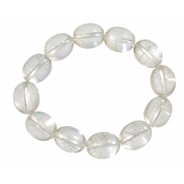 Silver Rutilated Quartz marquise beads bracelet Silver Rutilated Quartz marquise beads bracelet