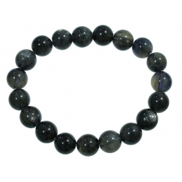 Iolite round beads bracelet