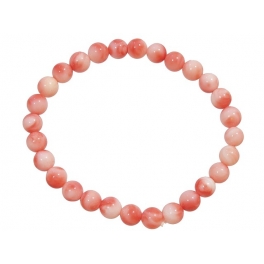Red coral round beads bracelet Red coral round beads bracelet