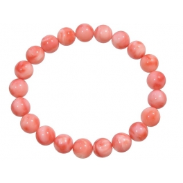 Red coral round beads bracelet Red coral round beads bracelet