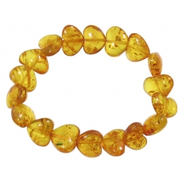Amber heart beads Bracelet Amber heart beads Bracelet