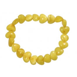 Amber heart beads Bracelet Amber heart beads Bracelet