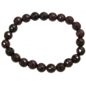 Garnet faceted round beads bracelet