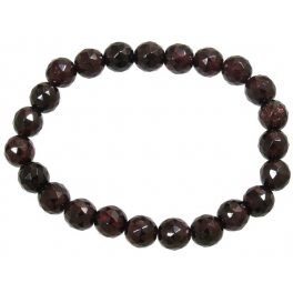 Garnet faceted round beads bracelet Garnet faceted round beads bracelet