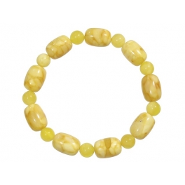 Copal barrel & round beads Bracelet Copal barrel & round beads Bracelet