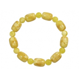 Copal barrel & round beads Bracelet Copal barrel & round beads Bracelet