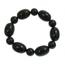 Black Onyx round & barrel beads bracelet Black Onyx round & barrel beads bracelet