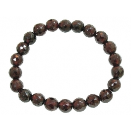 Garnet faceted round beads bracelet Garnet faceted round beads bracelet