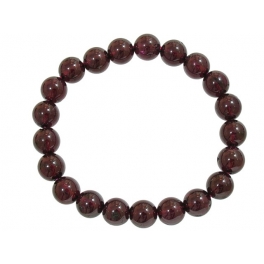 Garnet round beads bracelet