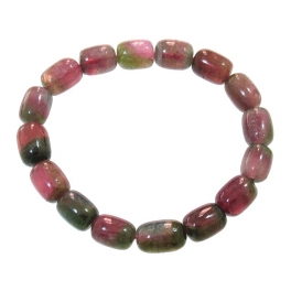 Muticolor Tourmaline barrel beads bracelet Muticolor Tourmaline barrel beads bracelet