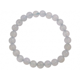 Blue chalcedony round beads bracelet Blue chalcedony round beads bracelet