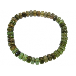 Green Tourmaline barrel beads bracelet Green Tourmaline barrel beads bracelet