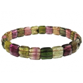 Muticolor Tourmaline faceted DD beads bracelet Muticolor Tourmaline faceted DD beads bracelet
