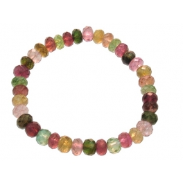 Muticolor Tourmaline round beads bracelet Muticolor Tourmaline round beads bracelet